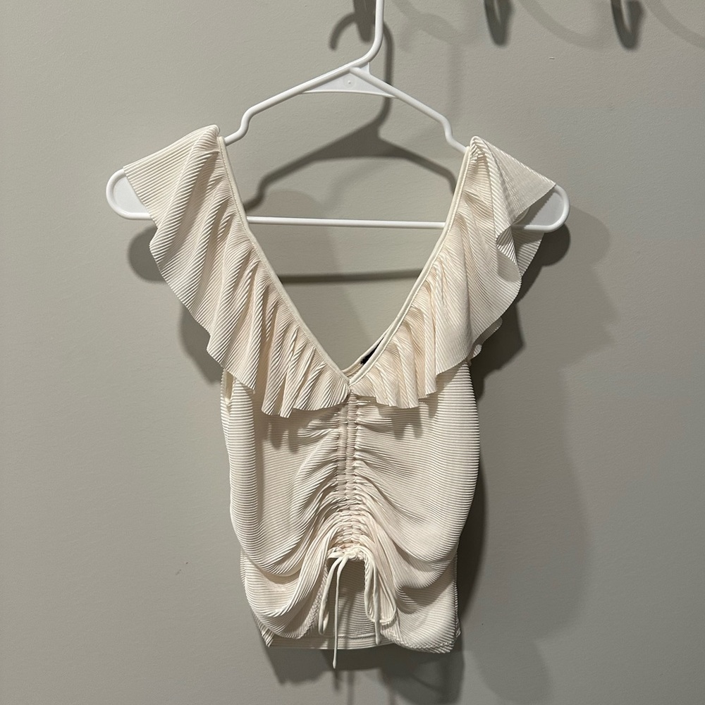 Pleated Cinched Front Top from Express